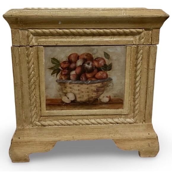 Large Antique Collectible Wooden Chest - Picture 2 of 9